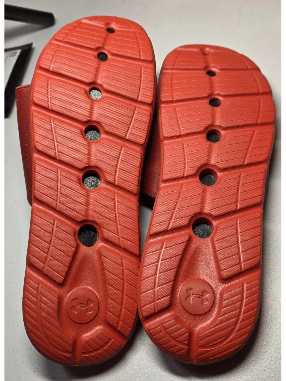 Under Armour Adjustable Red Slide Sandals - Size 10 - New with Tags